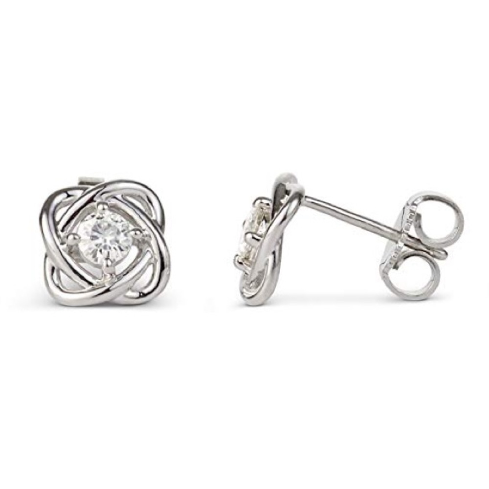 Charles & Colvard Love Knot Moissanite Earrings